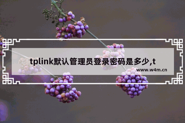 tplink默认管理员登录密码是多少,tplink忘记密码解决办法