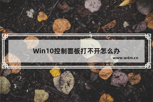 Win10控制面板打不开怎么办