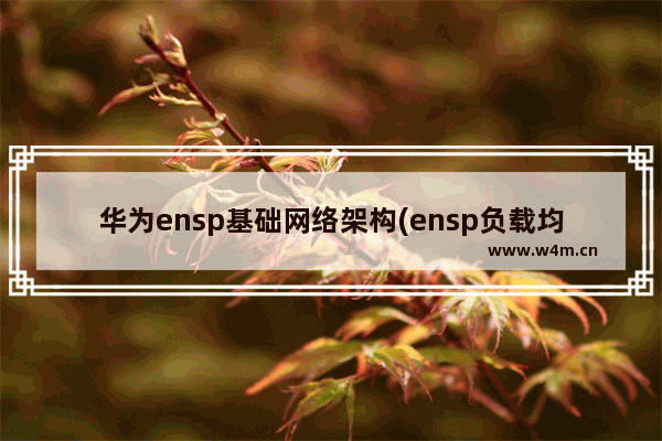 华为ensp基础网络架构(ensp负载均衡配置路由器)