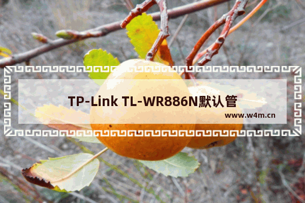 TP-Link TL-WR886N默认管理员密码是什么？