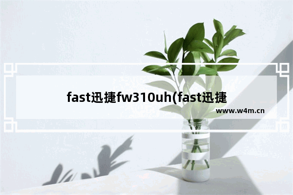 fast迅捷fw310uh(fast迅捷300m设置教程)