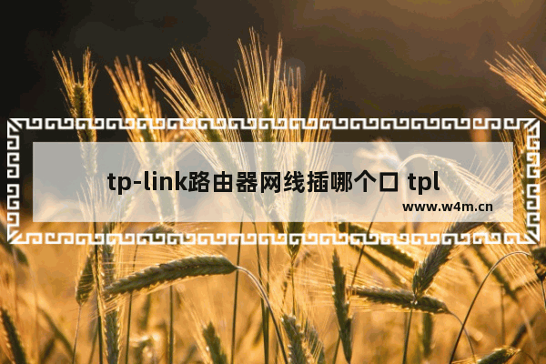 tp-link路由器网线插哪个口 tplink路由器网线连接图解