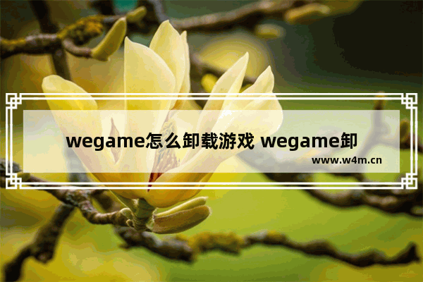 wegame怎么卸载游戏 wegame卸载游戏的图文教程