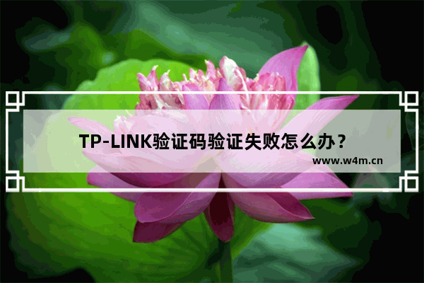 TP-LINK验证码验证失败怎么办？