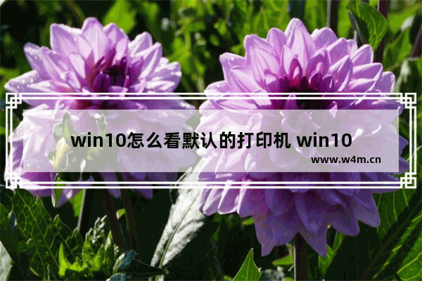 win10怎么看默认的打印机 win10怎么查看打印机设备