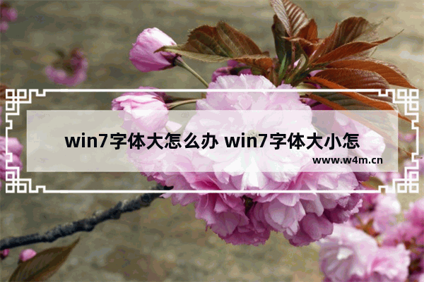 win7字体大怎么办 win7字体大小怎么调节