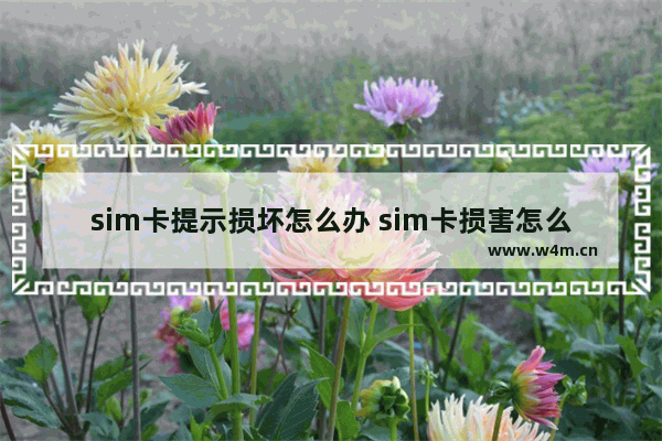 sim卡提示损坏怎么办 sim卡损害怎么办