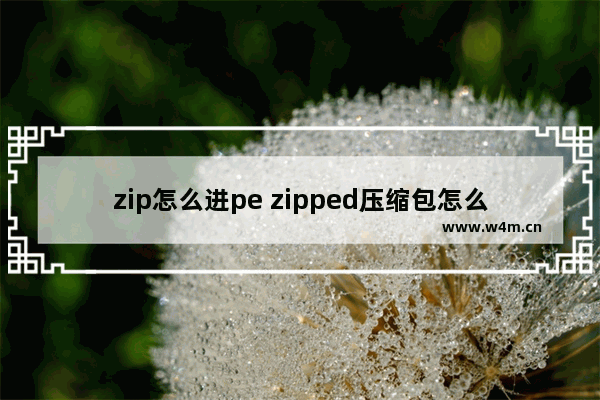 zip怎么进pe zipped压缩包怎么打开