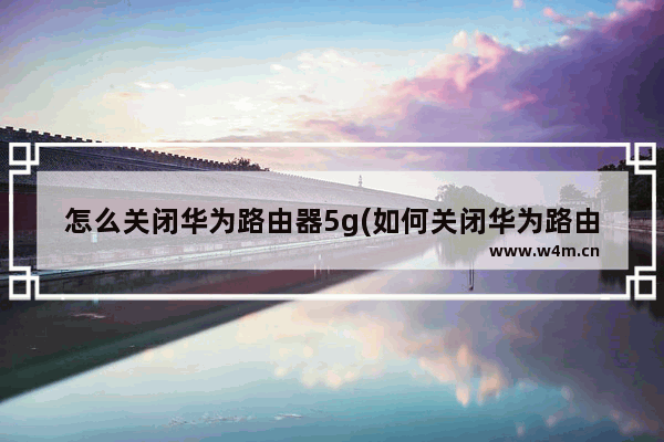 怎么关闭华为路由器5g(如何关闭华为路由器的5G)