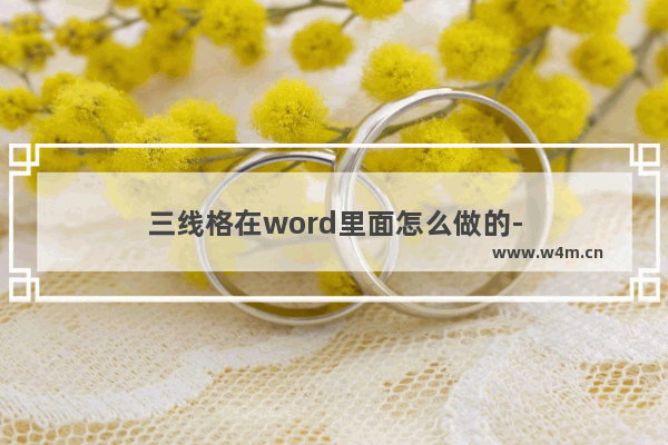 三线格在word里面怎么做的-