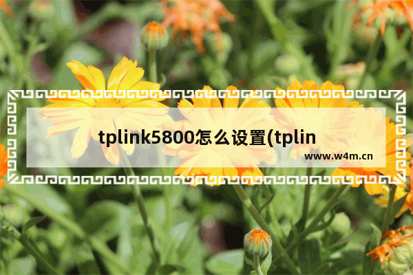 tplink5800怎么设置(tplinkwdr5800说明书)