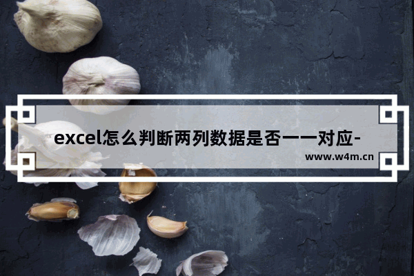 excel怎么判断两列数据是否一一对应-