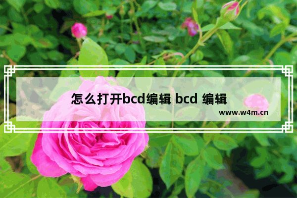 怎么打开bcd编辑 bcd 编辑