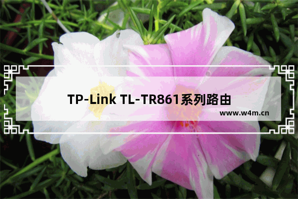 TP-Link TL-TR861系列路由器软件（固件）升级方法