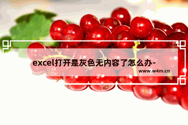 excel打开是灰色无内容了怎么办-