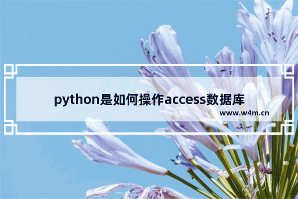 python是如何操作access数据库的-