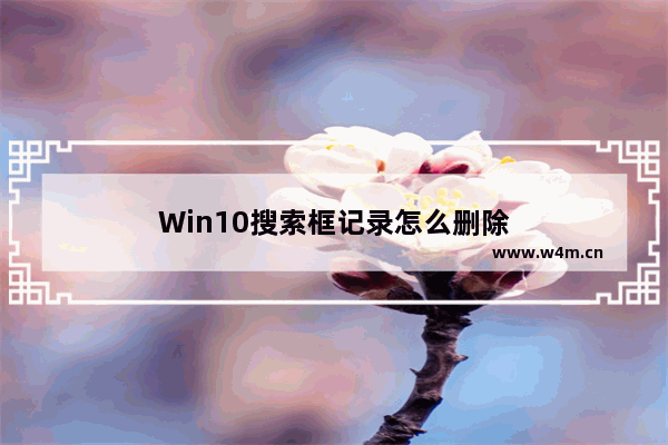 Win10搜索框记录怎么删除