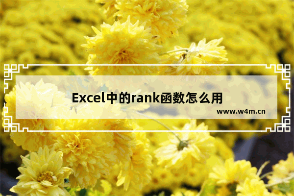 Excel中的rank函数怎么用