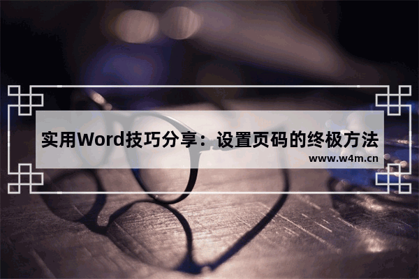 实用Word技巧分享：设置页码的终极方法！-