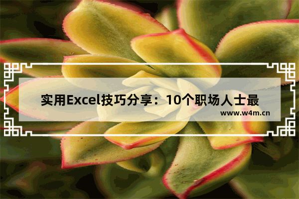 实用Excel技巧分享：10个职场人士最常用的公式-