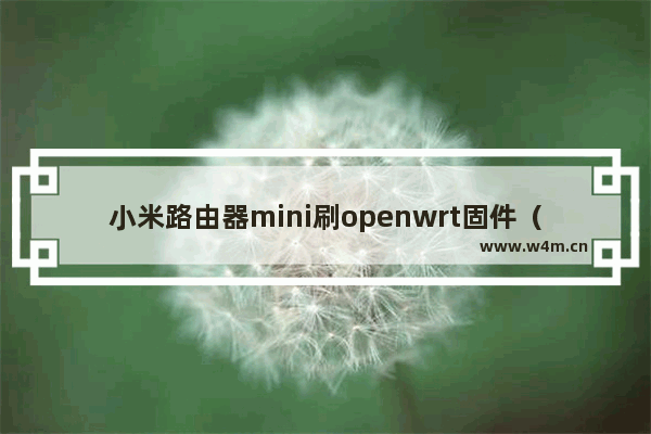 小米路由器mini刷openwrt固件（小米路由器刷第三方固件教程）