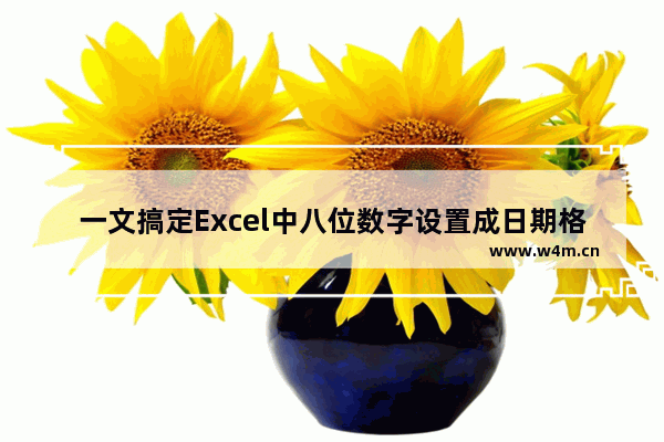 一文搞定Excel中八位数字设置成日期格式-