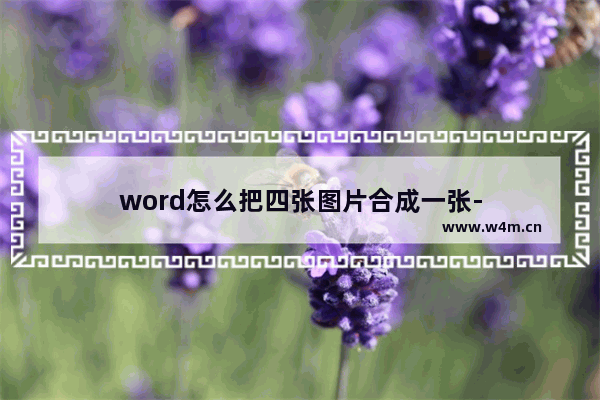 word怎么把四张图片合成一张-