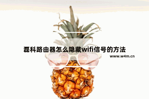 磊科路由器怎么隐藏wifi信号的方法