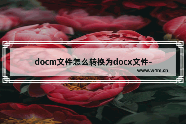 docm文件怎么转换为docx文件-