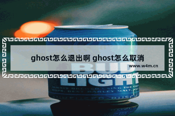 ghost怎么退出啊 ghost怎么取消