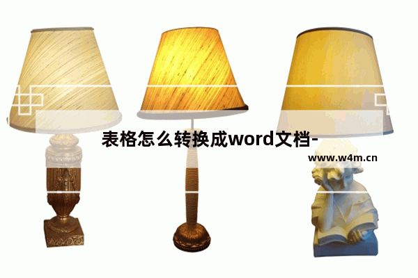 表格怎么转换成word文档-