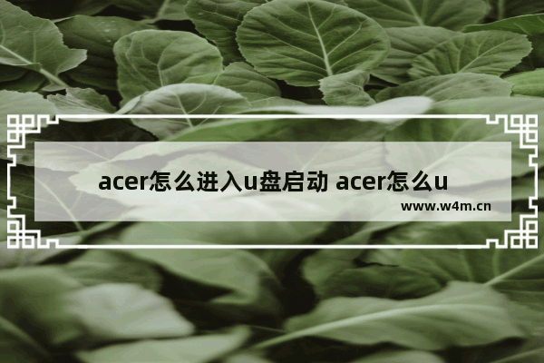 acer怎么进入u盘启动 acer怎么u盘启动系统