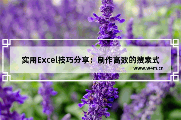 实用Excel技巧分享：制作高效的搜索式下拉菜单-