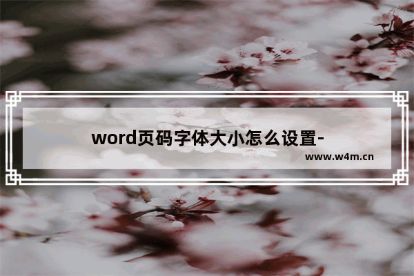 word页码字体大小怎么设置-