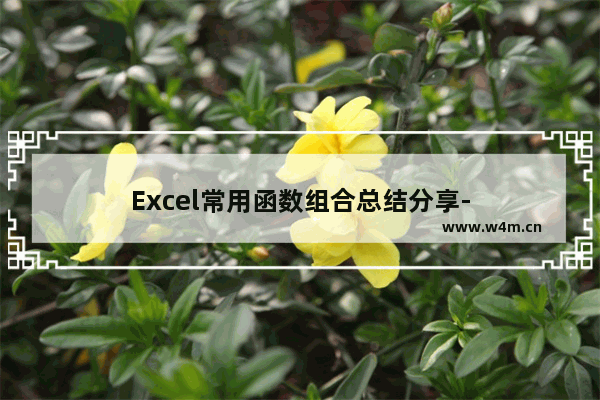 Excel常用函数组合总结分享-