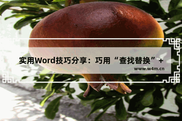 实用Word技巧分享：巧用“查找替换”+“通配符”来提取数据-