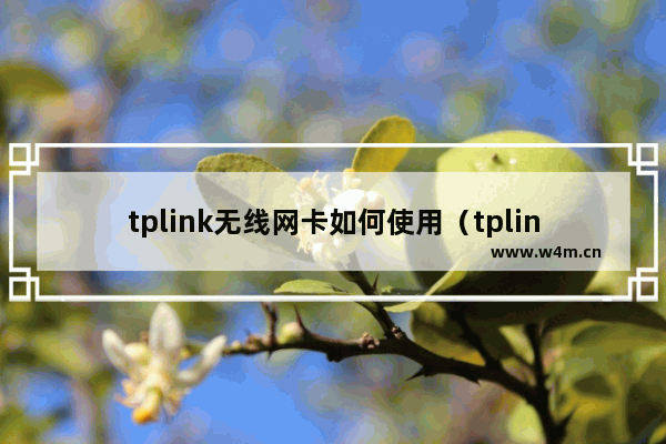 tplink无线网卡如何使用（tplink无线网卡安装）