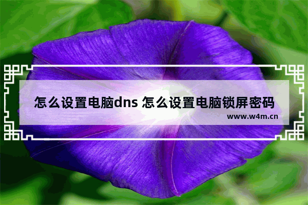 怎么设置电脑dns 怎么设置电脑锁屏密码