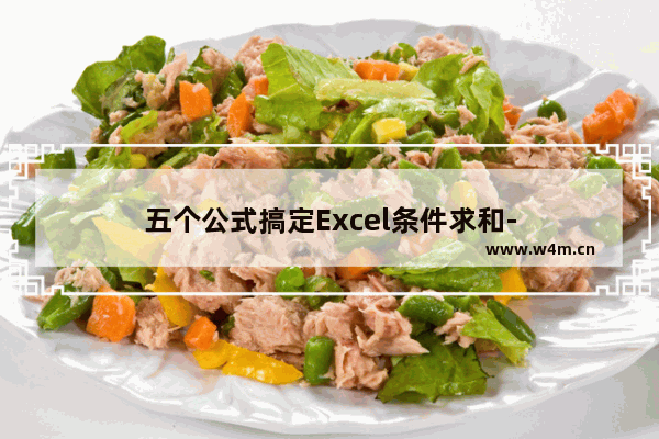 五个公式搞定Excel条件求和-