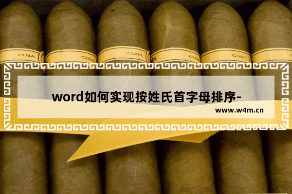 word如何实现按姓氏首字母排序-