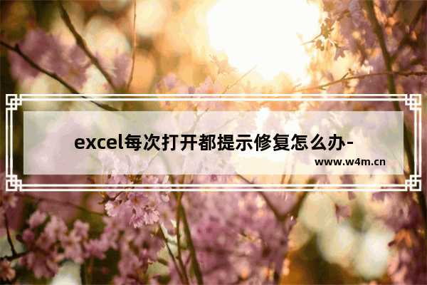 excel每次打开都提示修复怎么办-