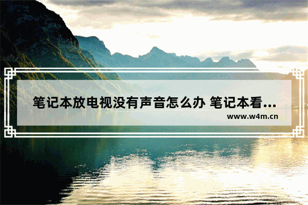 笔记本放电视没有声音怎么办 笔记本看电视怎么没有声音