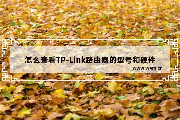 怎么查看TP-Link路由器的型号和硬件版本号？