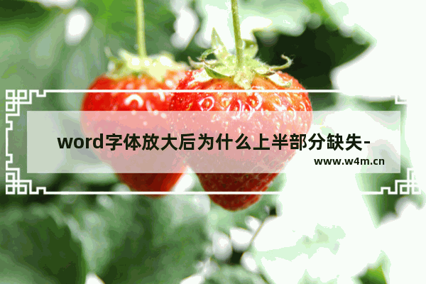 word字体放大后为什么上半部分缺失-