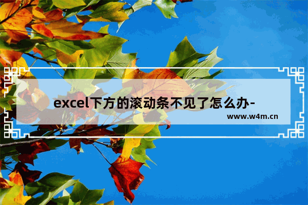 excel下方的滚动条不见了怎么办-