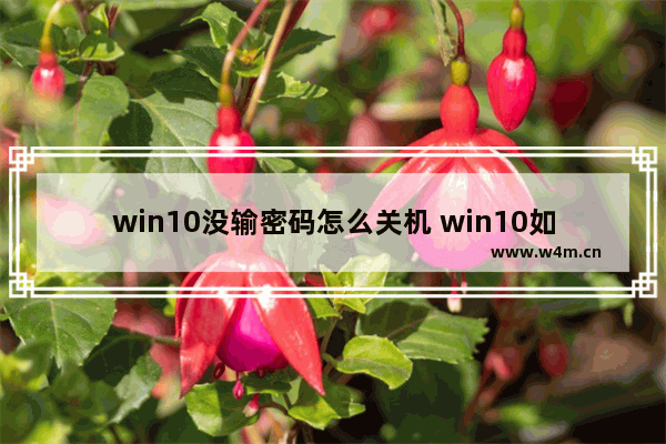 win10没输密码怎么关机 win10如何不输入密码直接开机