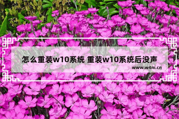 怎么重装w10系统 重装w10系统后没声音