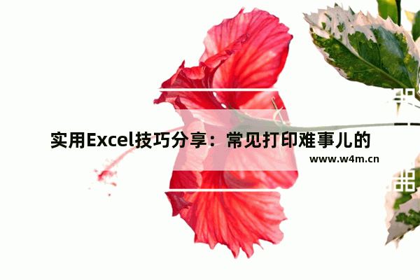 实用Excel技巧分享：常见打印难事儿的解决方法-