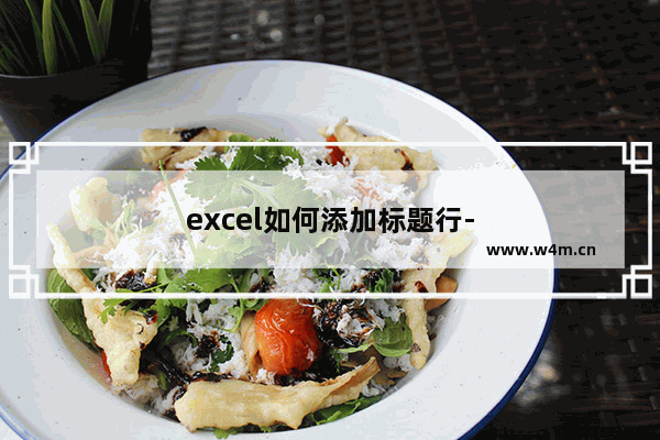 excel如何添加标题行-