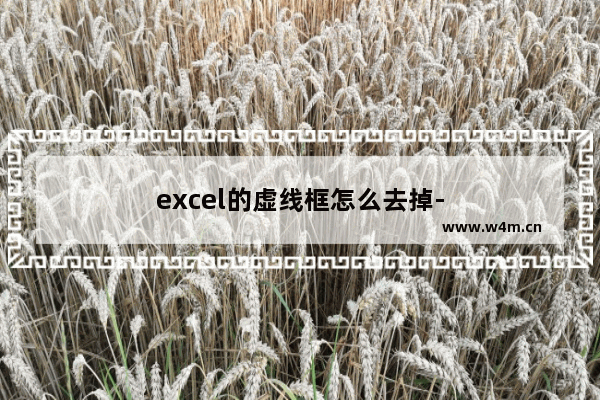 excel的虚线框怎么去掉-